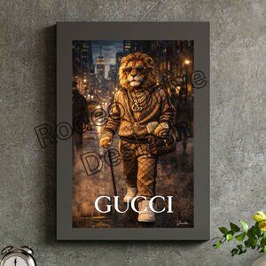 Fashion Inspired Lion Fashion Wall Art Print 11x17